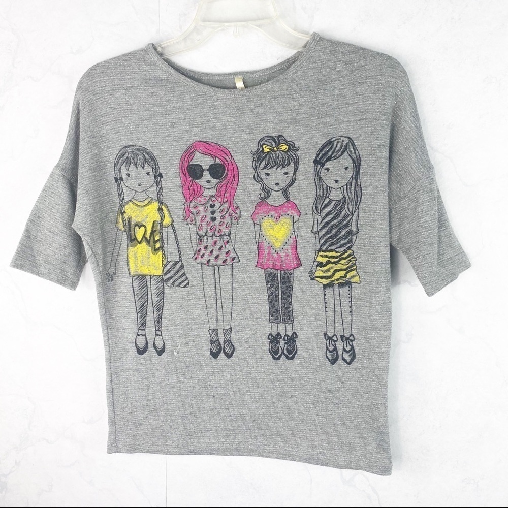 [Bjewel] Gray Sparkly Doll Shirt